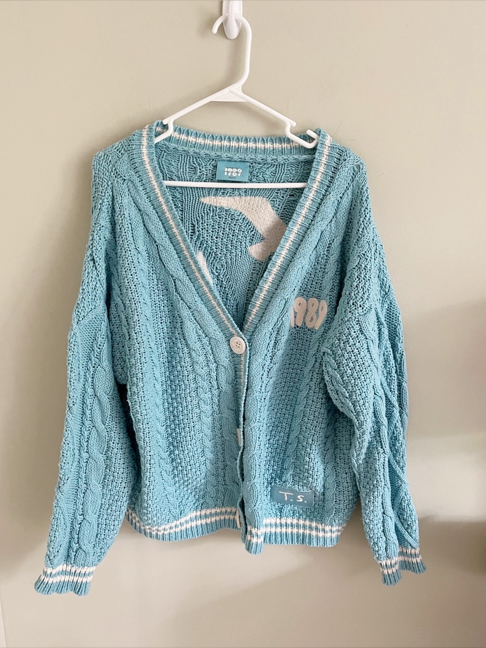 Taylor Swift blue cable knit cardigan M/L Taylor’s Version - Picture 2 of 12